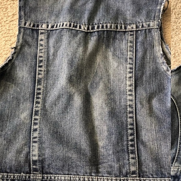 🦋❤️ Hostess Pick❤️ Cato Denim Vest laced decorated button down with collar XL - Picture 3 of 5